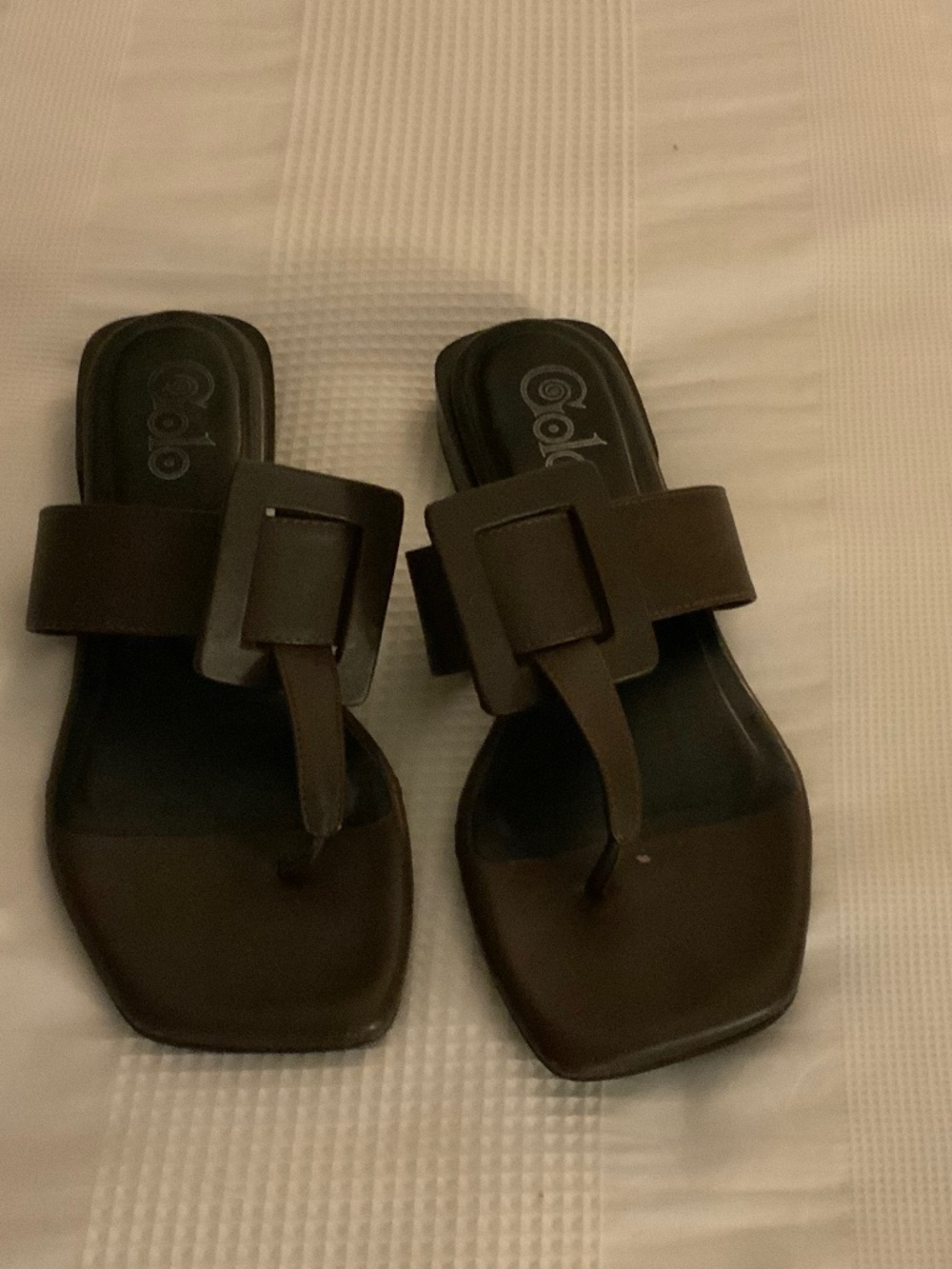 Brown leather sandals